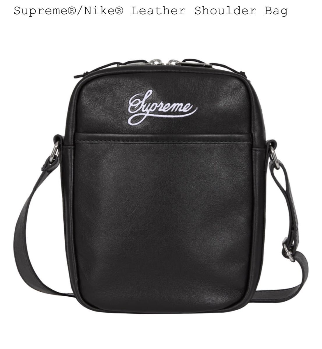 新品】25SS Supreme Nike Leather Shoulder Bag Black 新品】25SS Supreme Nike Leather Shoulder Bag Black