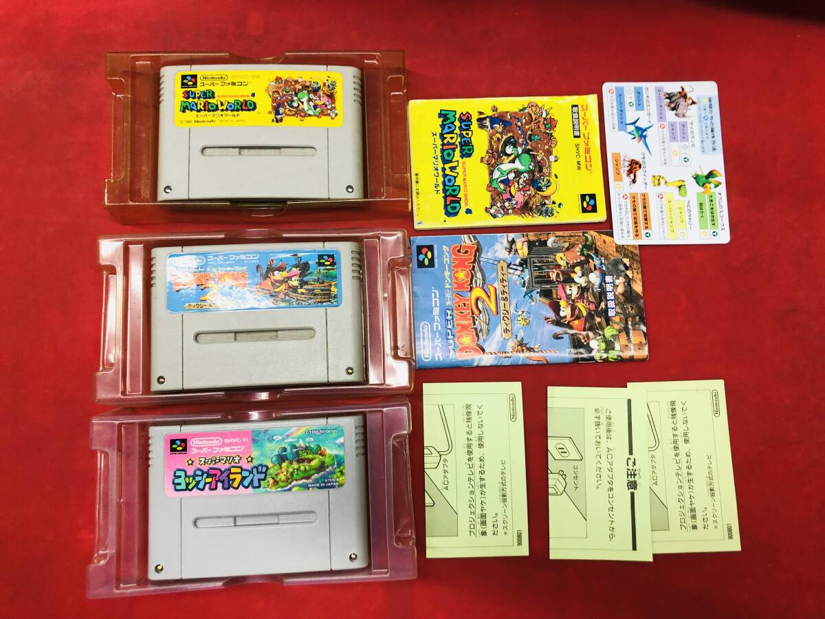 yosi- Islay ndo super Mario world super Donkey Kong 2 коробка мнение функционирование manual есть включение в покупку возможно! быстрое решение! много выставляется! 3 шт. комплект 