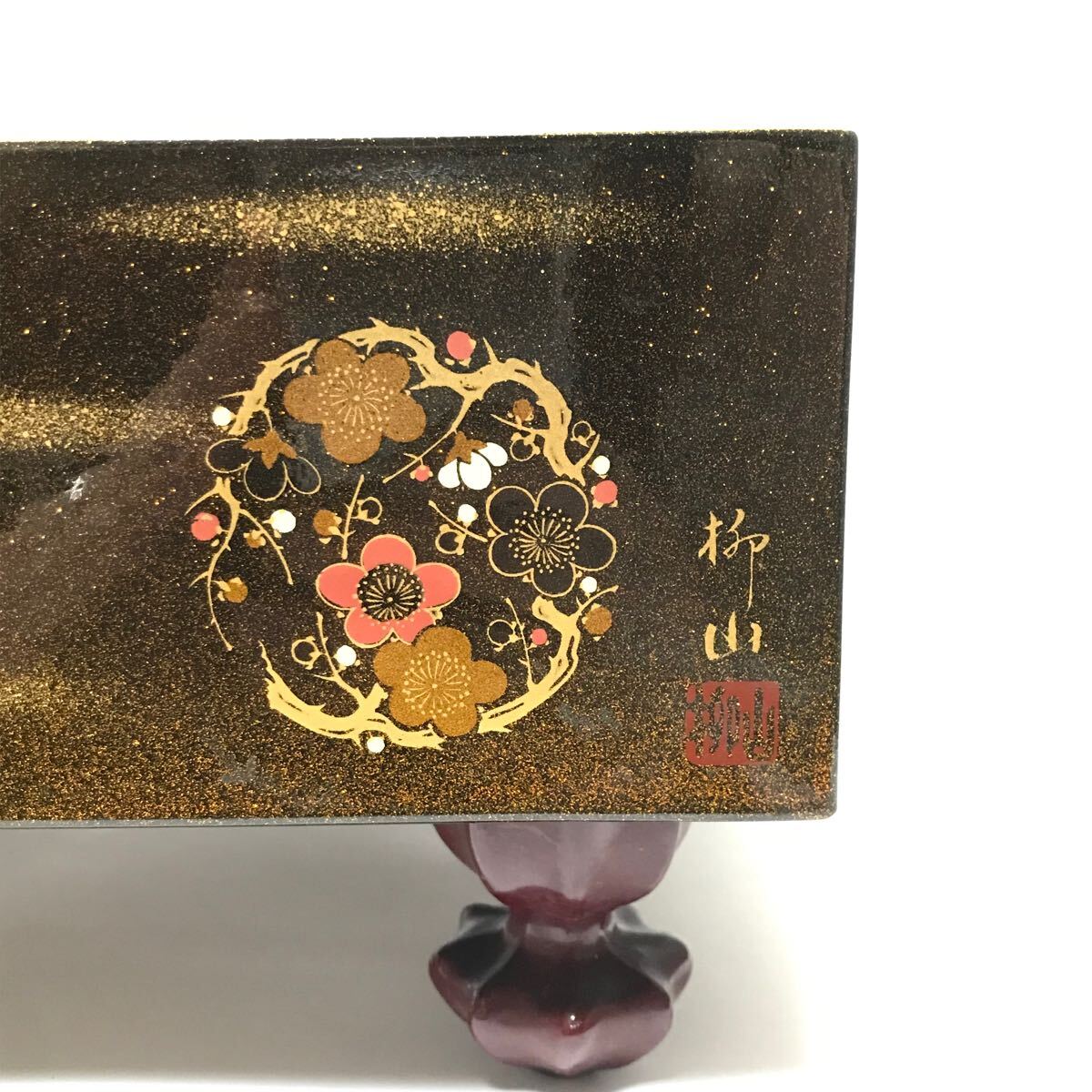 漆芸 碁盤 柳山作 金蒔絵 / ミニチュア 囲碁 碁盤 囲碁盤 姫碁盤 漆芸 碁盤 柳山作 金蒔絵 / ミニチュア 囲碁 碁盤 囲碁盤 姫碁盤