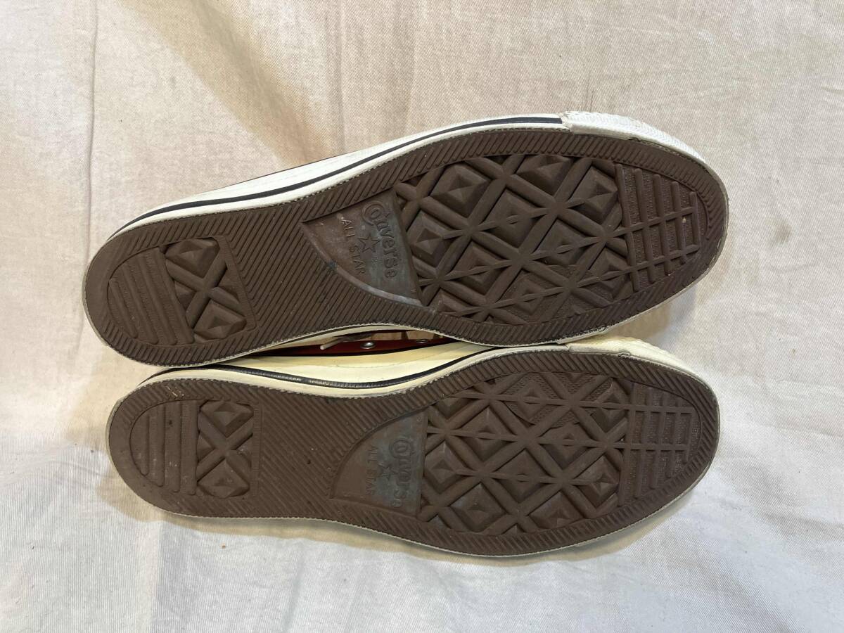 90s usa製 CONVERSE ALL STAR LOW LEATHER RED 27.5㎝ コンバース 店舗受取可_画像7