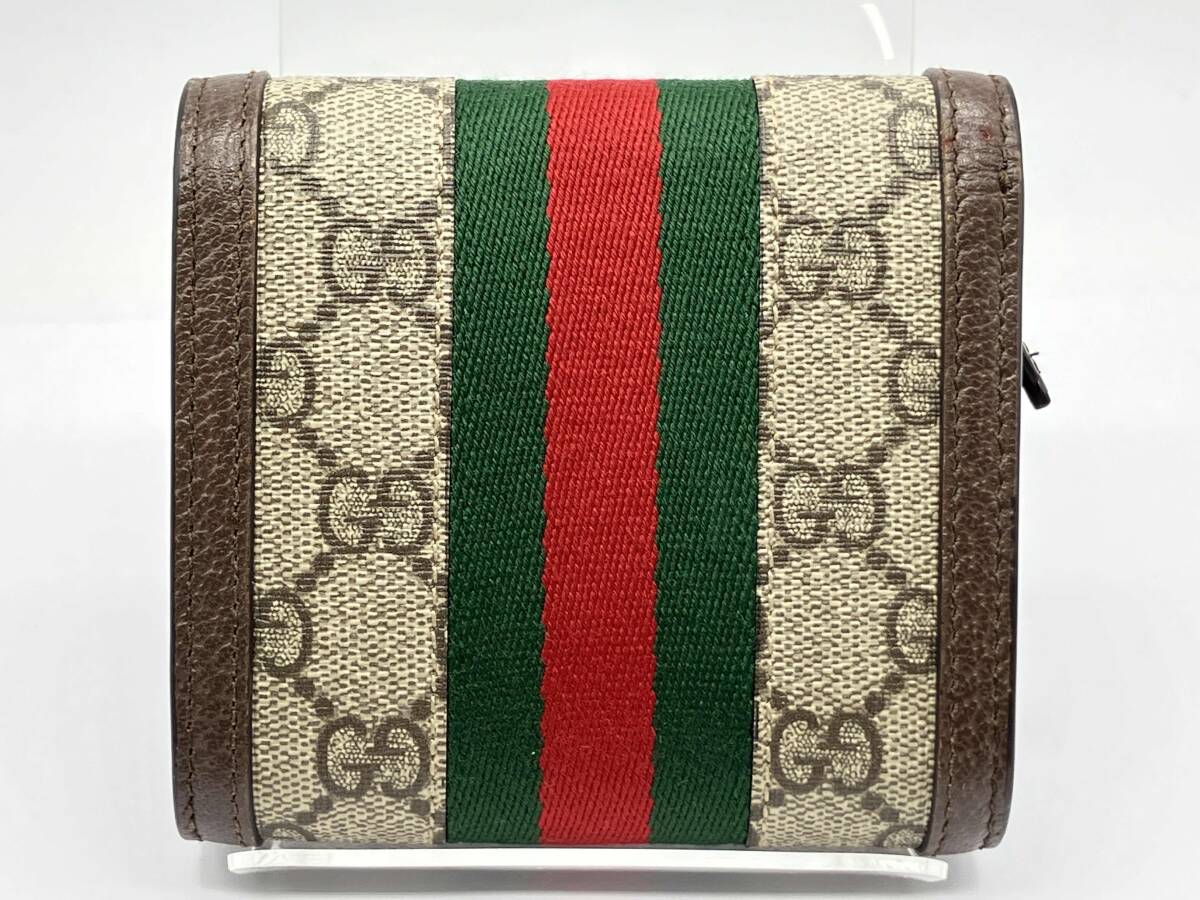 美品☆GUCCI／オフディア／GGフレンチフラップウォレット／財布