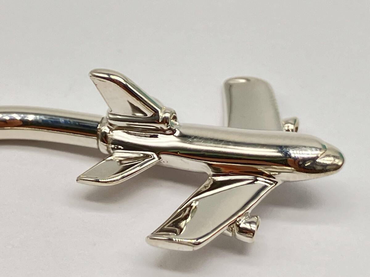 TIFFANY＆Co.／SV925／地球／飛行機／キーリング／18.2g