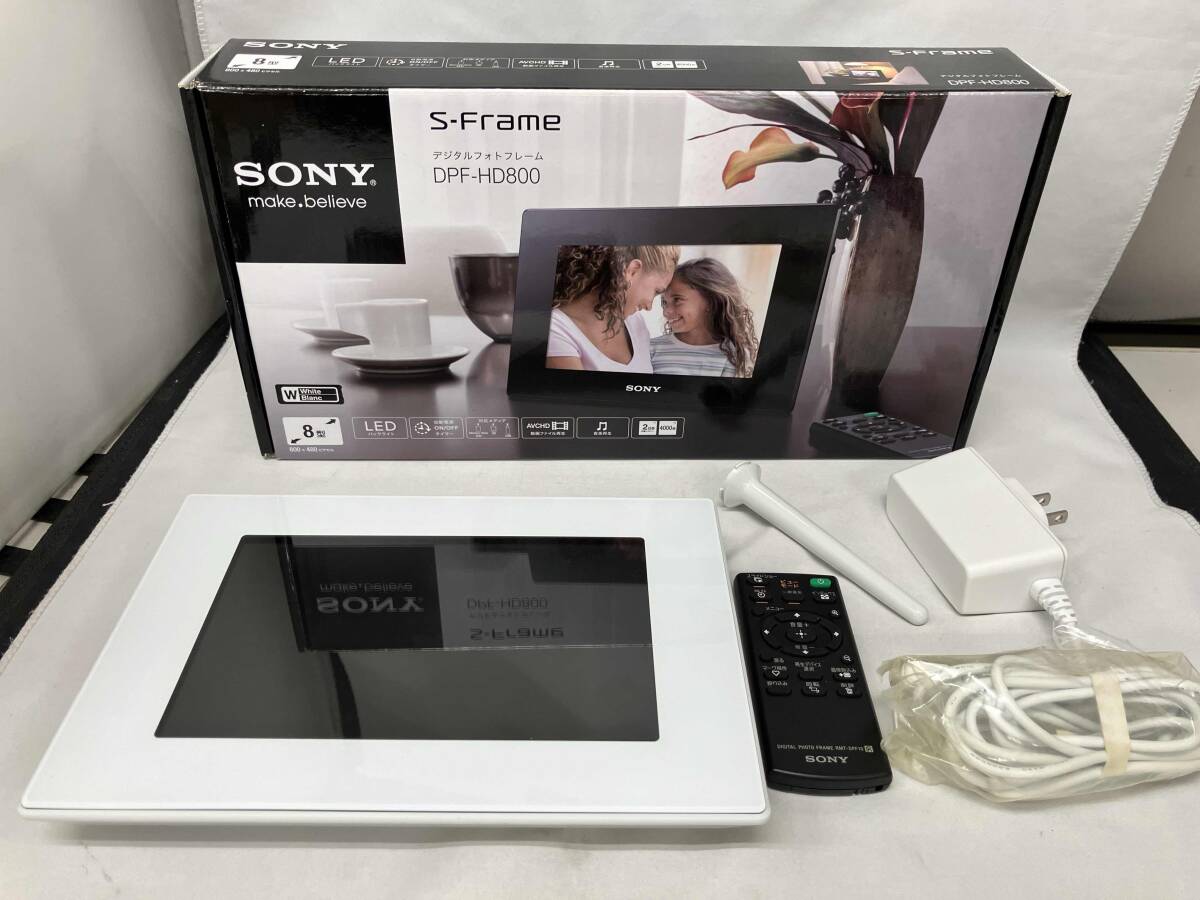 SONY DPF-HD800/W S-Frame DPF-HD800 (ホワイト) フォトフレーム　※説明書欠品_画像1
