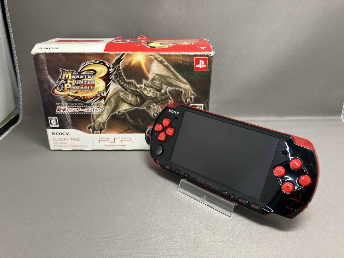 ジャンク PSP-3000 ブラック/レッド 本体 モンスターハンター ジャンク PSP-3000 ブラック/レッド 本体 モンスターハンター