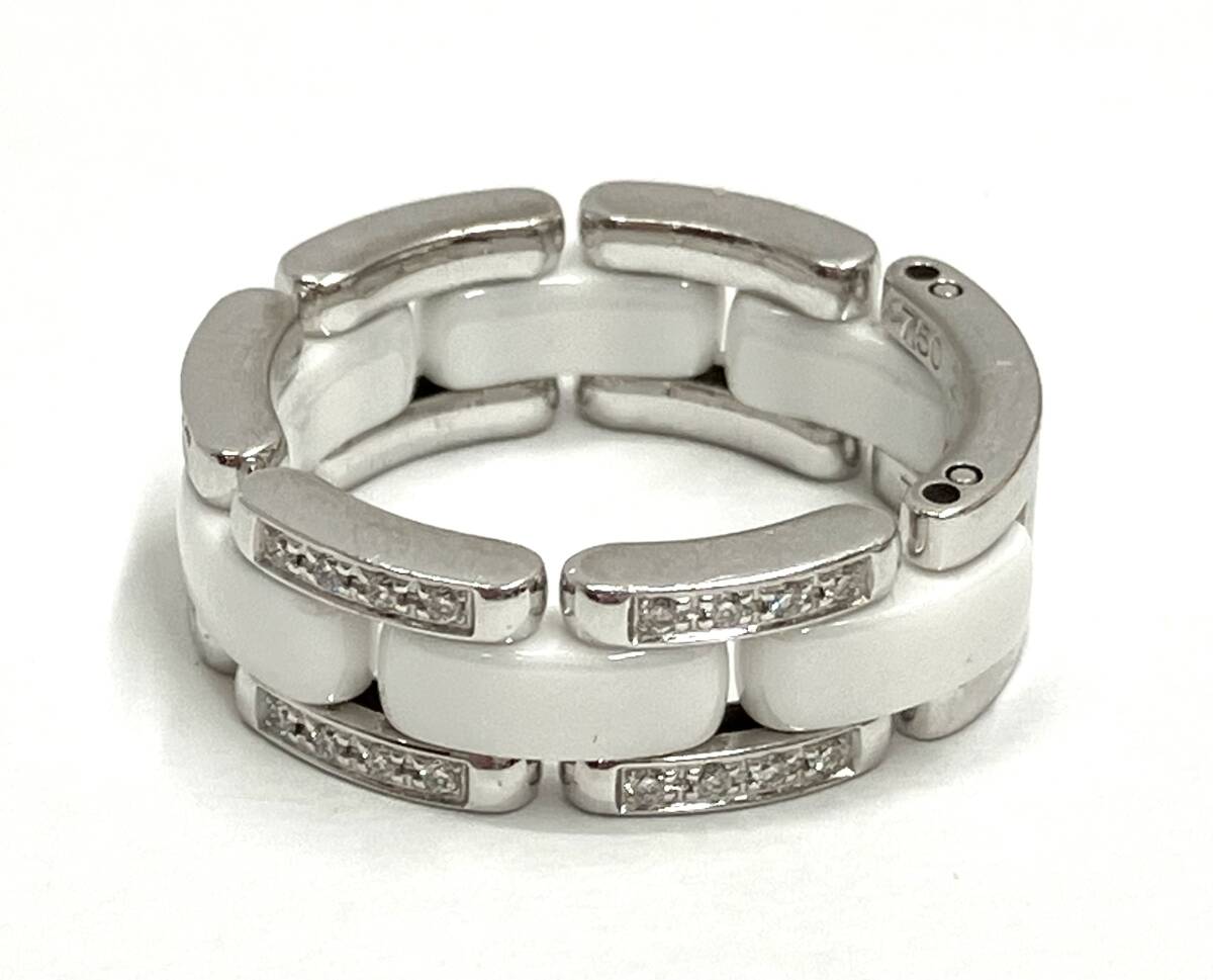 CHANEL シャネル K18WG 750 ダイヤ ウルトラコレクション ウルトラ リング 指輪 9.8g #12.5_画像2