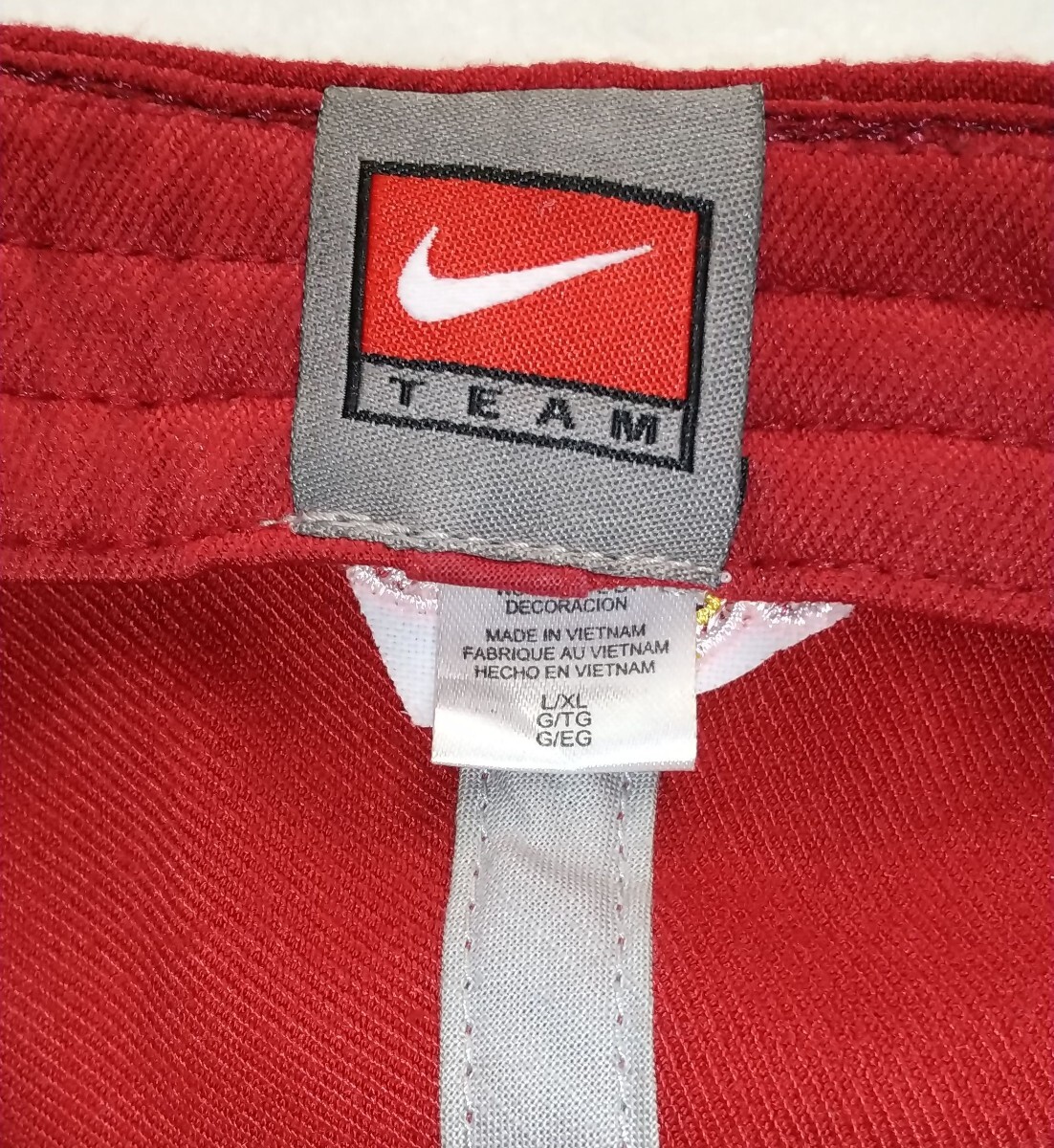 ☆TEAM NIKE キャップ帽子ぼうし Sサイズ位STATEファッション煉瓦色スポーツ山吹アウトドア洗濯済ウェア ブランド ナイキ BETTER WORLD.COM_画像9