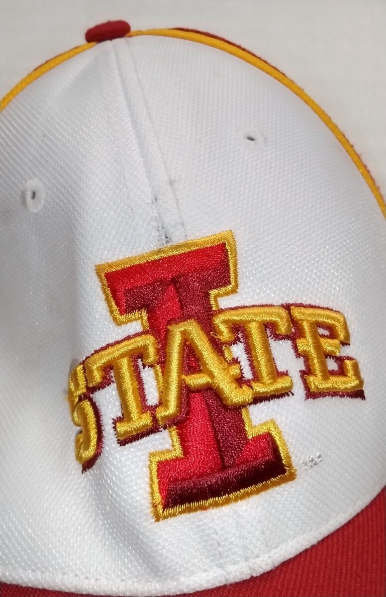 ☆TEAM NIKE キャップ帽子ぼうし Sサイズ位STATEファッション煉瓦色スポーツ山吹アウトドア洗濯済ウェア ブランド ナイキ BETTER WORLD.COM_画像4