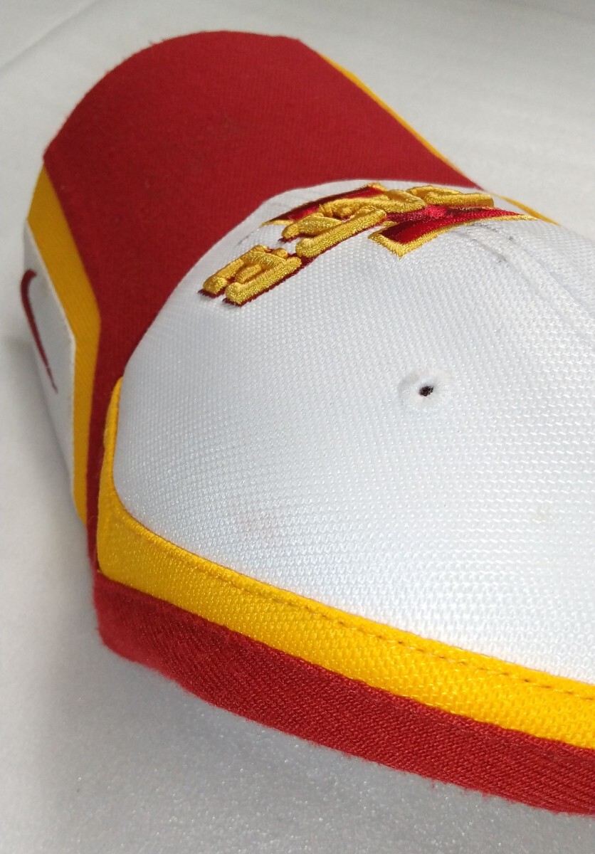 ☆TEAM NIKE キャップ帽子ぼうし Sサイズ位STATEファッション煉瓦色スポーツ山吹アウトドア洗濯済ウェア ブランド ナイキ BETTER WORLD.COM_画像3