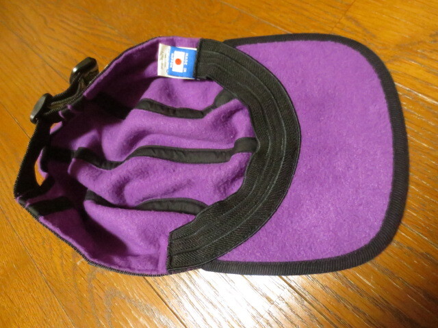 ＫＡＶＵ　ＭＡＤＥ　ＩＮ　ＮＩＰＰＯＮ　カブー　ロゴワッペン付きストラップチロリアンテープ　フリース地キャンプキャップ　紫色系_画像7