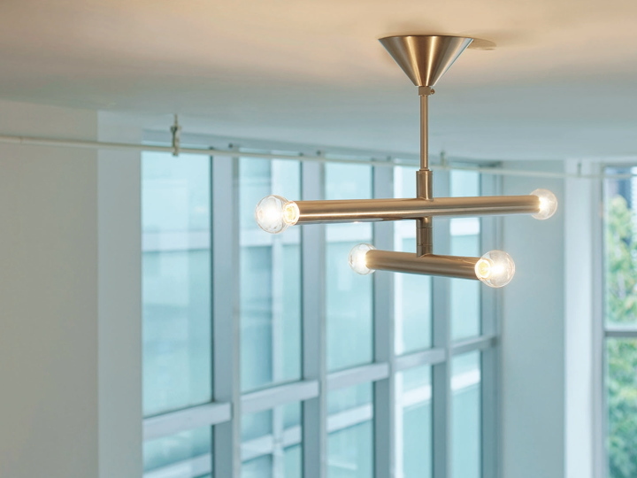 シーリングライト 4灯 (電球別売り) スポットシーリング 照明 天井照明 スチール インダストリアル モダン おしゃれ かっこいい シンプル_画像1