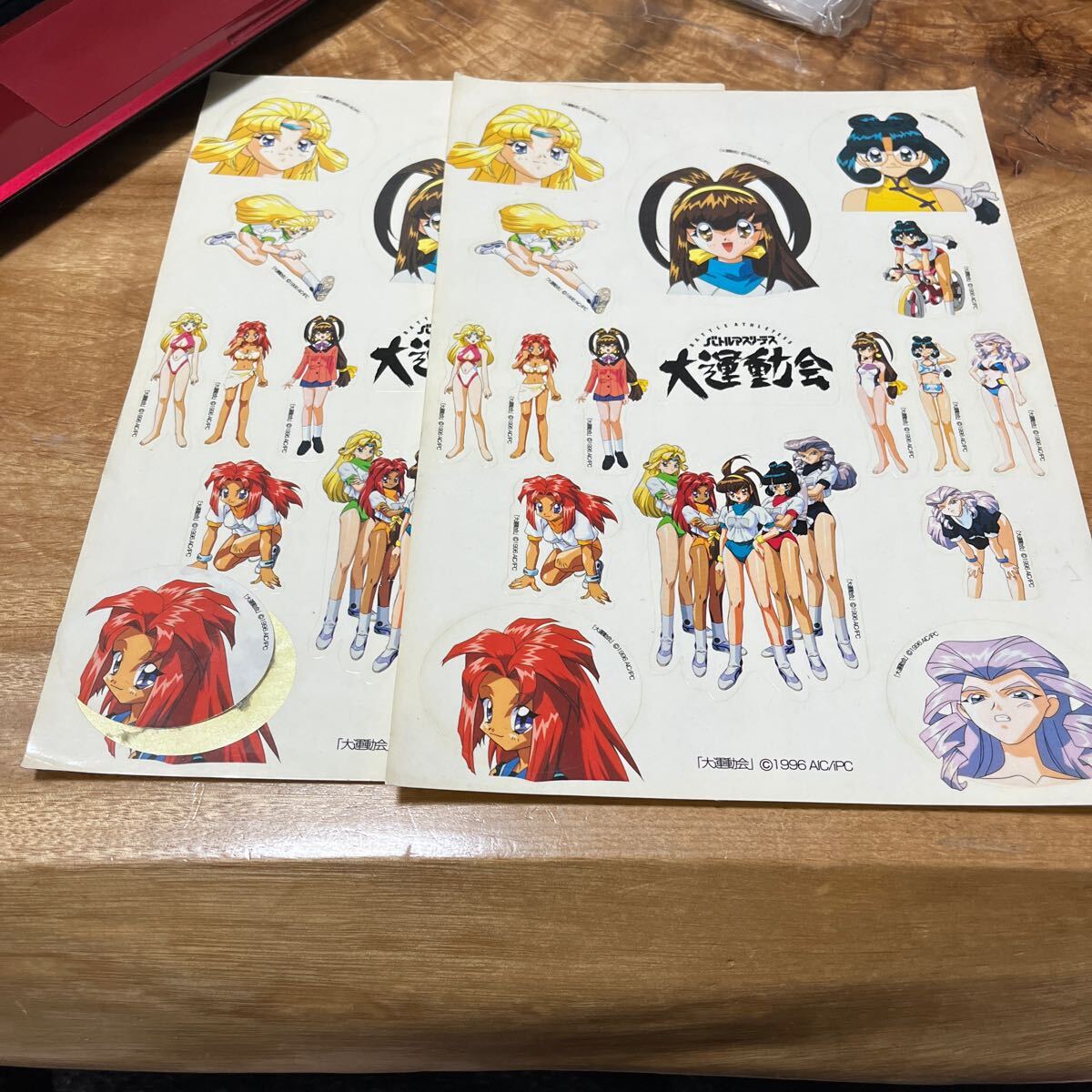 バトルアスリーテス　大運動會　ステッカー　2枚セット　剝がれあり1枚　A4サイズ 