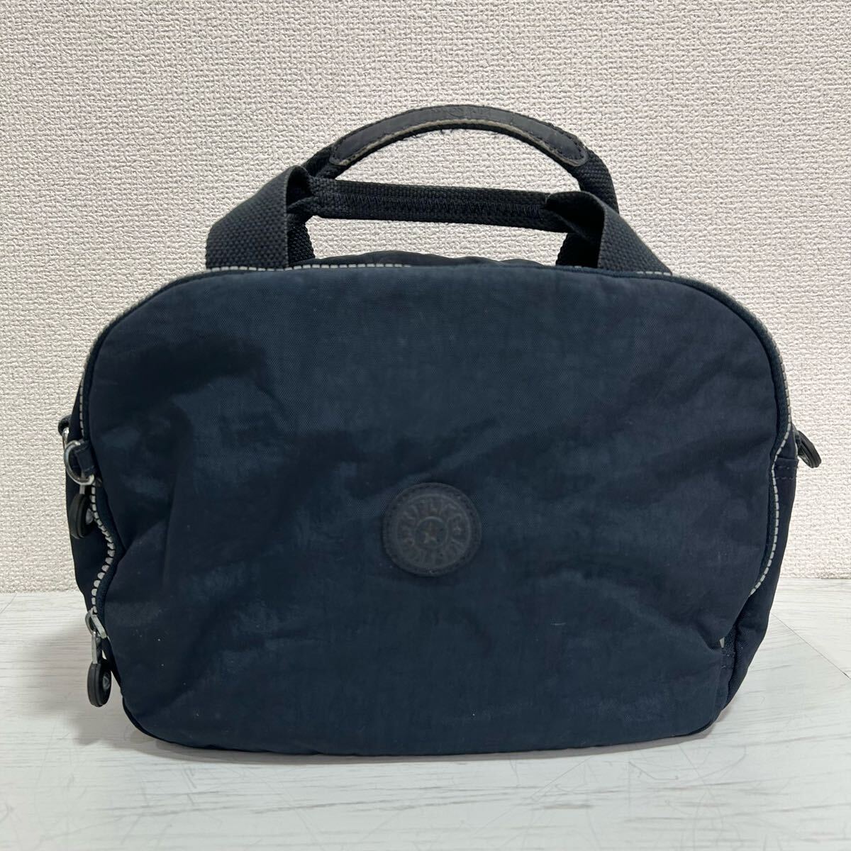 kipling キプリング メンズ レディース マザーズバッグ トートバッグ ミニボストン 軽量 大容量 頑丈 紺色 ネイビー ワンポイント ブランド