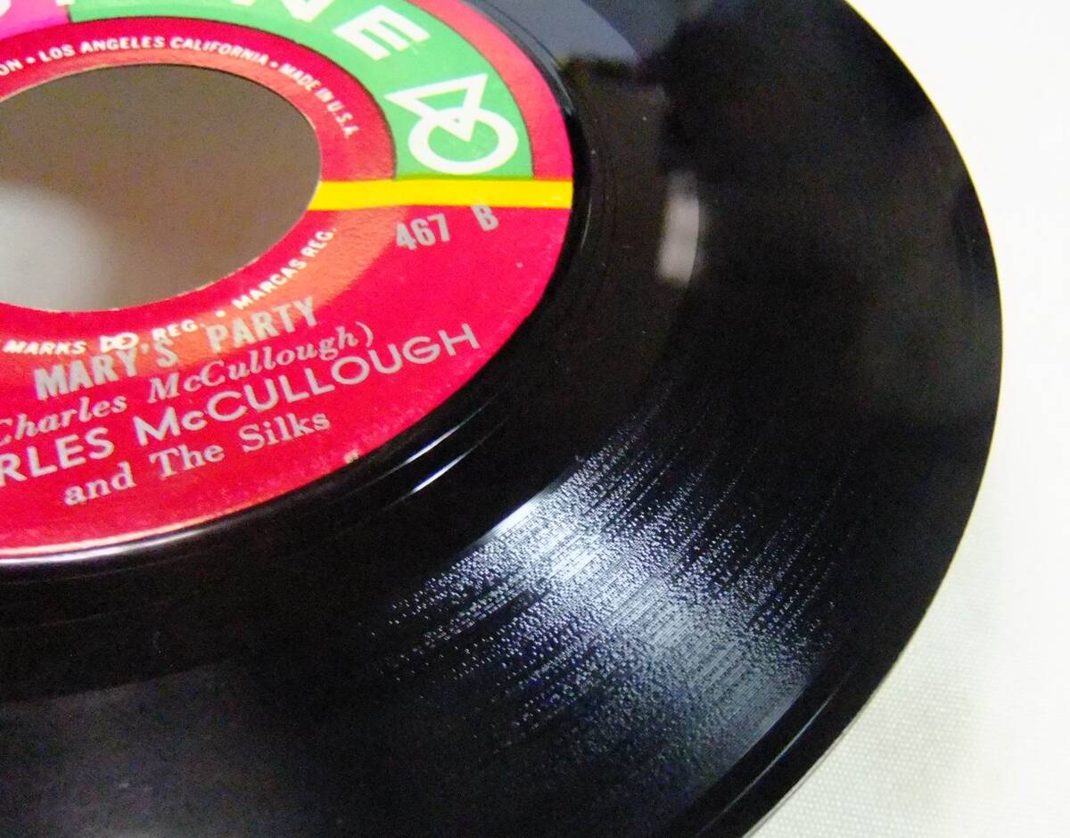 7" 45rpm / Charles McCullough & The Silks / I Cried All Night / Mary's Party / '62US Dootone / Doo-wop_画像6