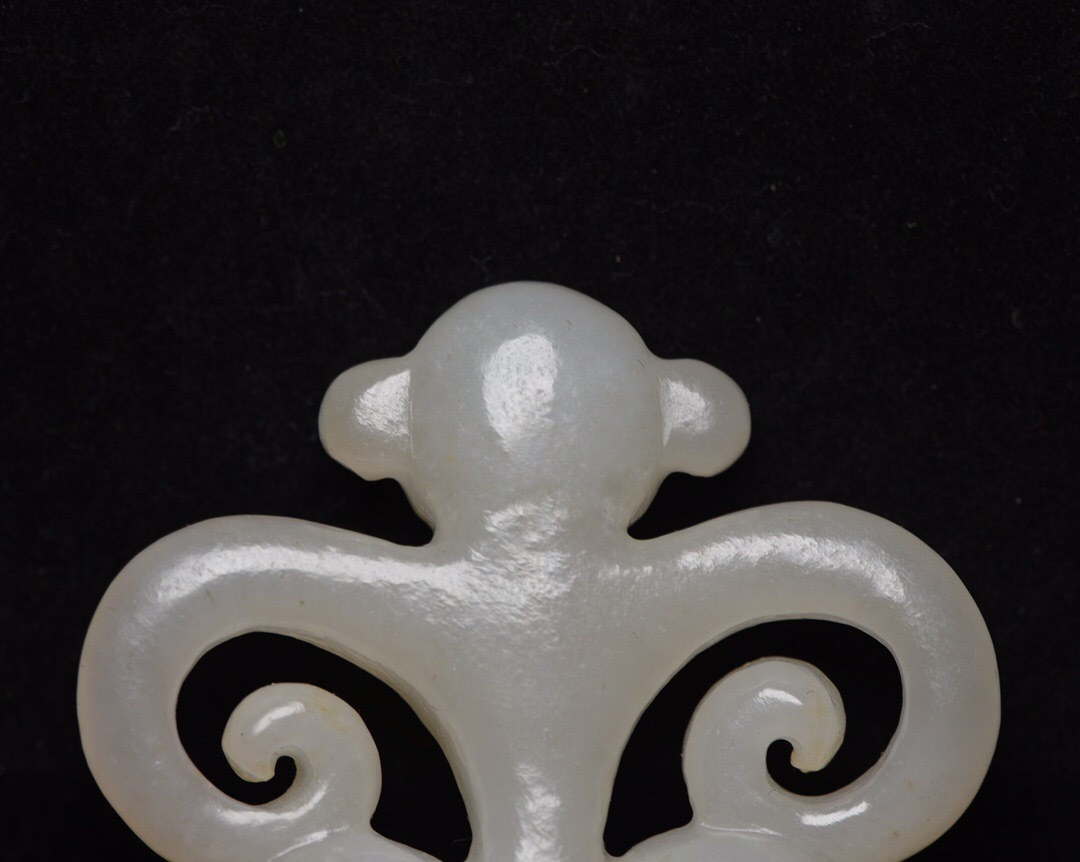 仁】『和田玉製・細密彫・玉人・置物・賞物』極細工 古賞物