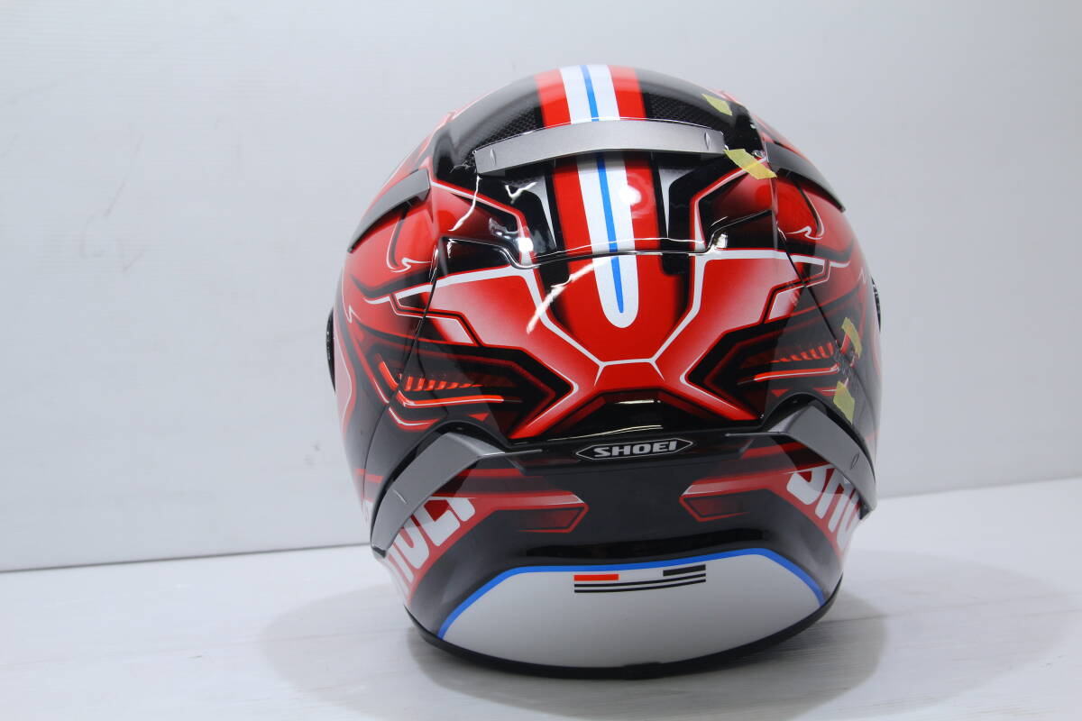 中古　SHOEI　フルフェイスヘルメット　エアロダイン　赤/黒　Mサイズ　ミラーシールド　袋付き　制造2020年6月22日