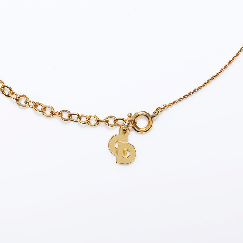  Christian Dior Christian Dior колье CD Logo Gold 