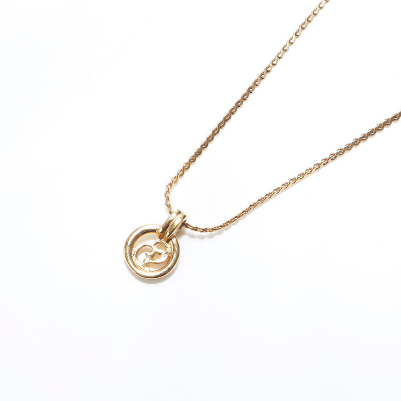  Christian Dior Christian Dior колье CD Logo Gold 