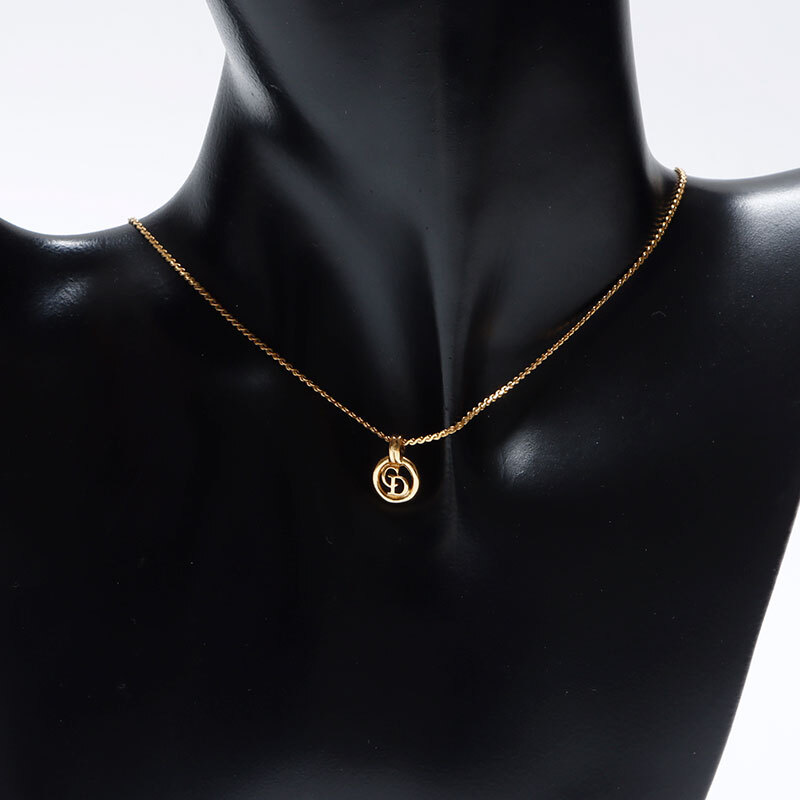  Christian Dior Christian Dior колье CD Logo Gold 
