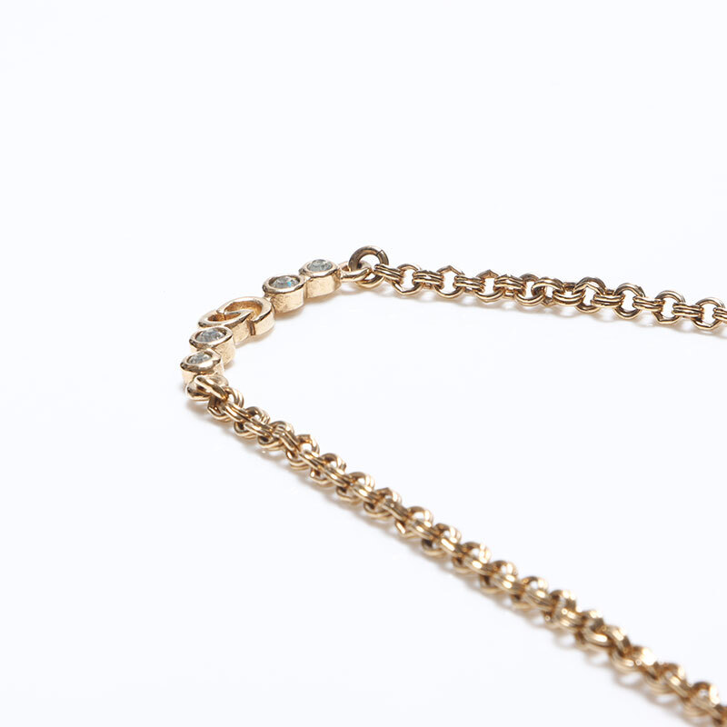 Christian Dior Christian Dior колье стразы Gold 
