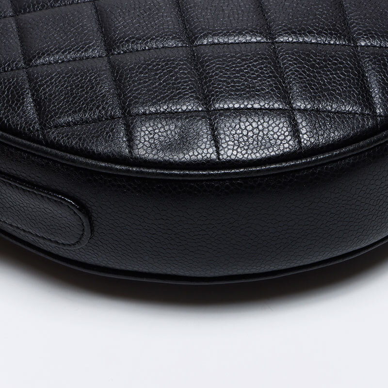 シャネル CHANEL ショルダーバッグ 2番臺 1993-1999 キャビアスキン ラウンド ブラック