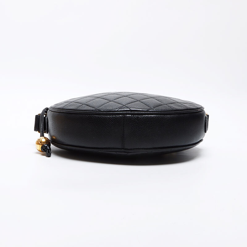シャネル CHANEL ショルダーバッグ 2番臺 1993-1999 キャビアスキン ラウンド ブラック