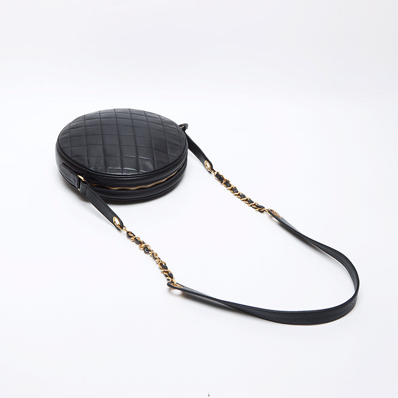 シャネル CHANEL ショルダーバッグ 2番臺 1993-1999 キャビアスキン ラウンド ブラック