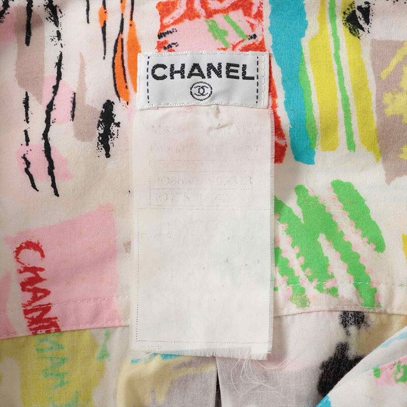 シャネル CHANEL 長袖シャツ ココボタン ボタン Size:42 マルチカラー