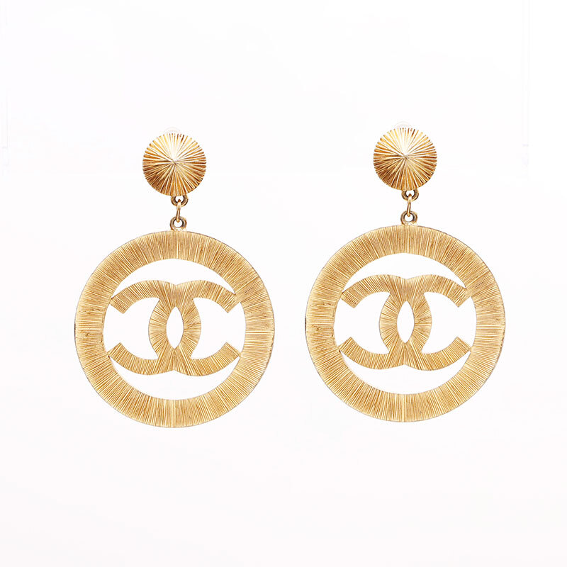 シャネル CHANEL イヤリング ココマーク デカココ 1997年 ゴールド