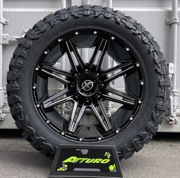20x10J ハイラックス GUN125 XF OFFROAD XF220 20インチマッドタイヤホイール ATTURO TRAIL BLADE MT 285/50R20 33x12.50R20 35インチ