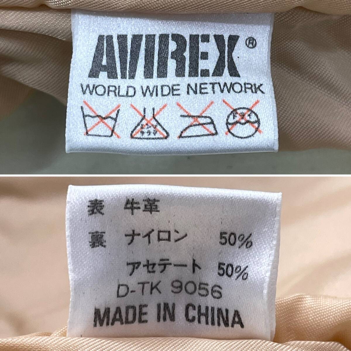 未使用品 Sサイズ AVIREX アビレックス STYLE 213433 カウレザー 牛革 ダブルライダースジャケット Dポケット Howling Wolf_画像10