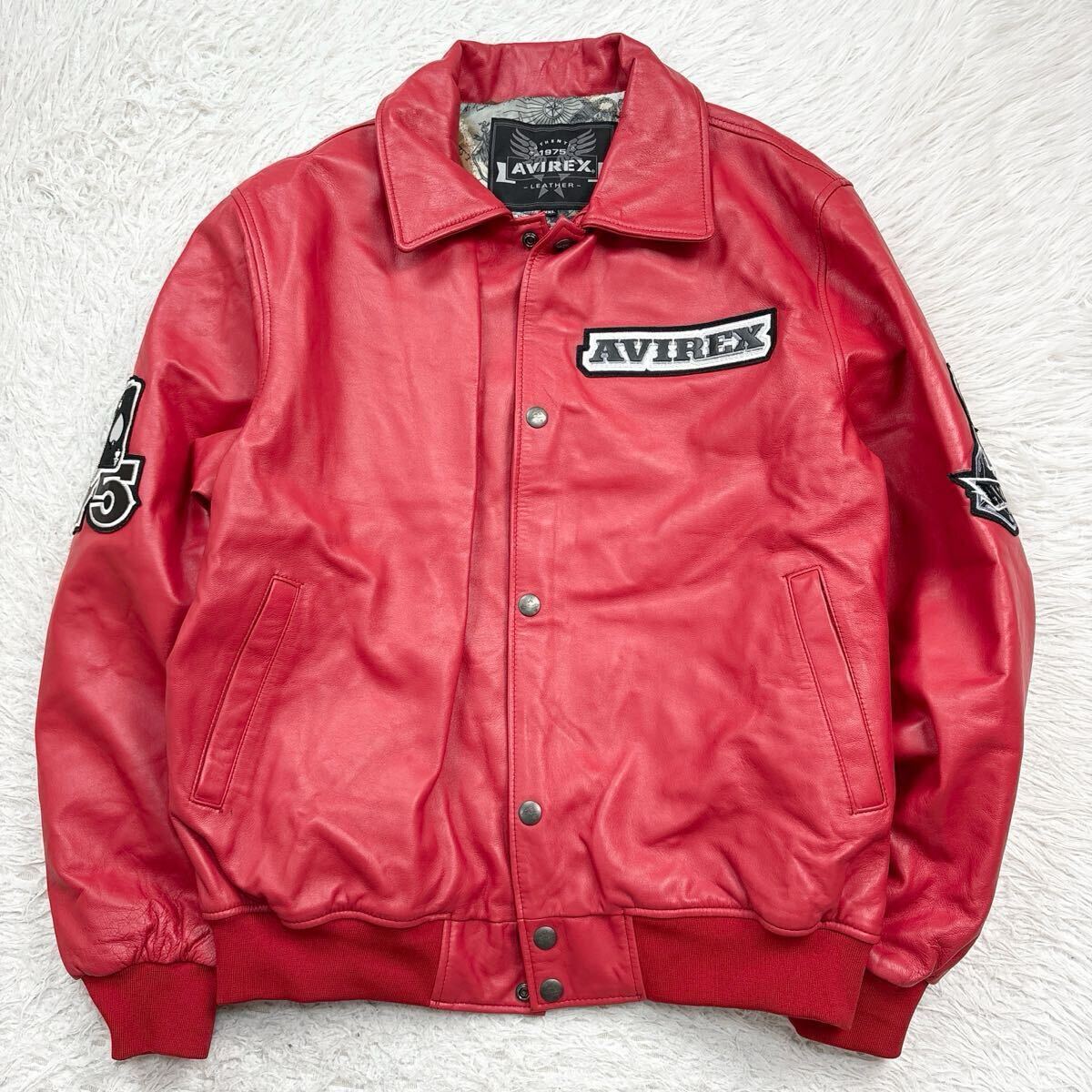 希少XXLサイズ!!!】AVIREX アヴィレックス ラムレザー 希少XXLサイズ!!!】AVIREX アヴィレックス ラムレザー