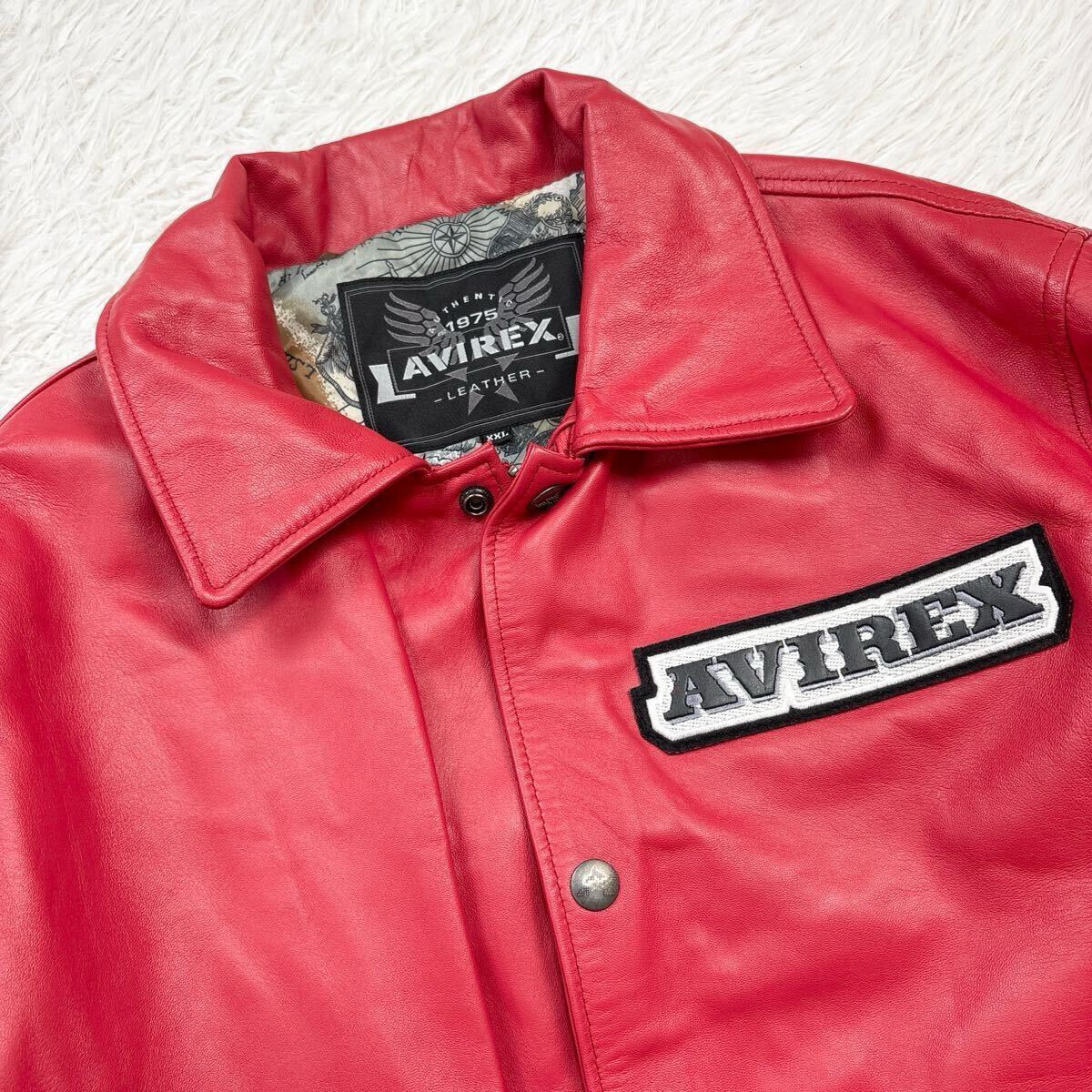 希少XXLサイズ!!!】AVIREX アヴィレックス ラムレザー 希少XXLサイズ!!!】AVIREX アヴィレックス ラムレザー