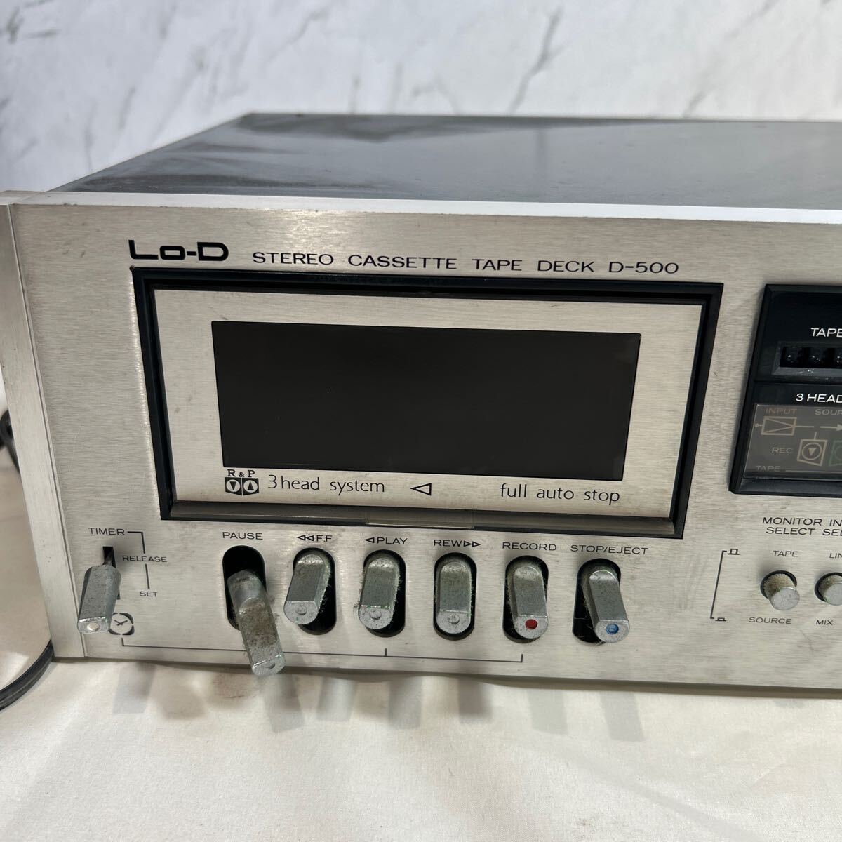 ジャンク品】Lo-D ステレオカセットデッキ D-500 オーディオ機器 ジャンク品】Lo-D ステレオカセットデッキ D-500 オーディオ機器