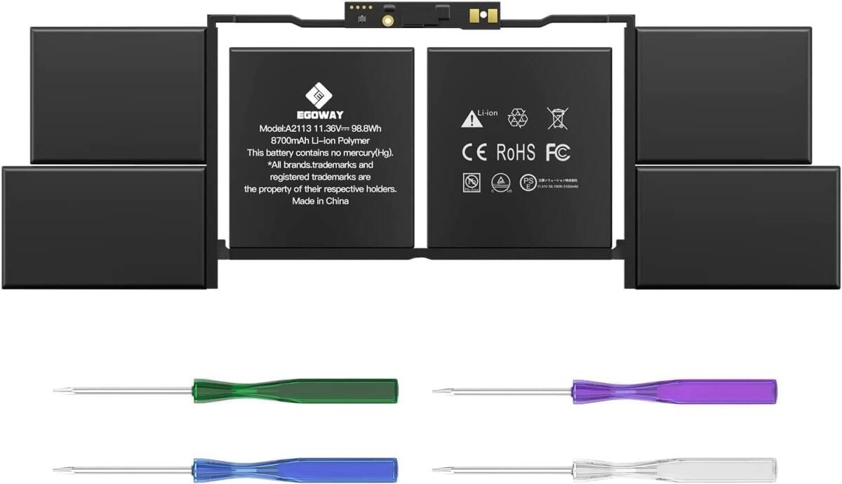 A2141　互換バッテリー　Mac Book Pro 16インチA2141（2019）EMC 3347　A2113　PSE認証有