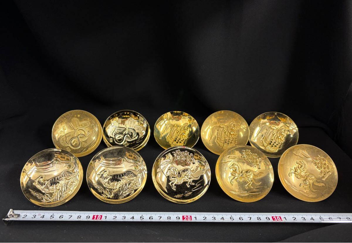 金杯 金メッキ まとめ 約7キロ 縁起物 盃 24KGP 置物 K24GP 酒器 金杯 金メッキ まとめ 約7キロ 縁起物 盃 24KGP 置物 K24GP 酒器