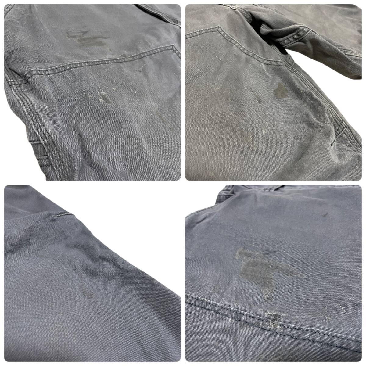 Carhartt カーハート リラックスフィット ダブルニーワークパンツ W42 L32 極太パンツ 古着 灰色 グレー ねずみ色 メンズ オーバーサイズ_画像8