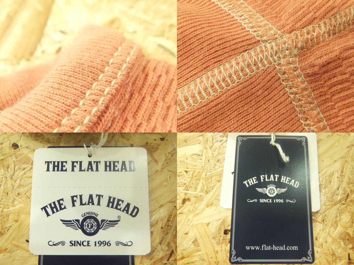  Flat Head стандартный магазин FN-THL-203 каждый год стандартный!! толстый термический ткань = вафля ткань. футболка с длинным рукавом [ свет orange ][44] новый товар . бесплатная доставка .!!