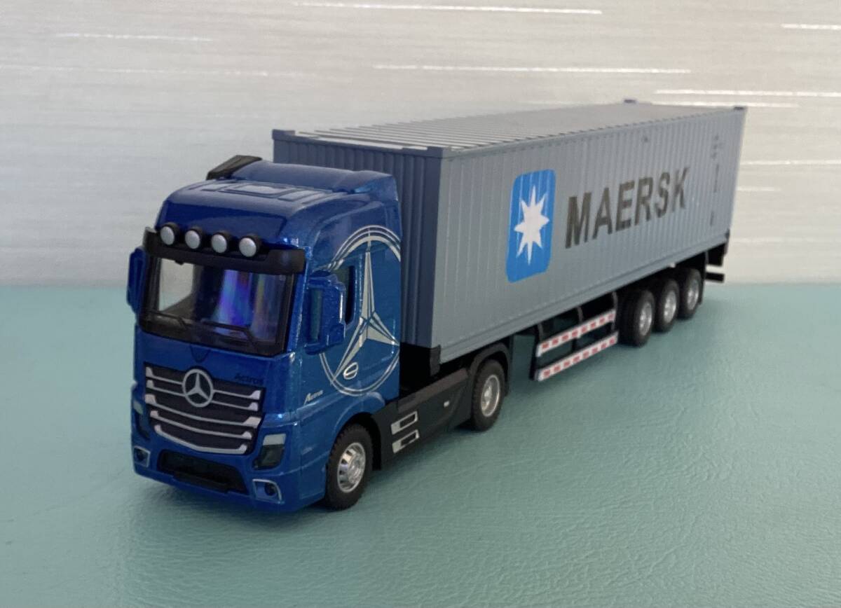 メルセデス ベンツ コンテナ マースク ブルー 1/50 電池付 箱入り 海コン 海上コンテナ コンテナ 送料無料