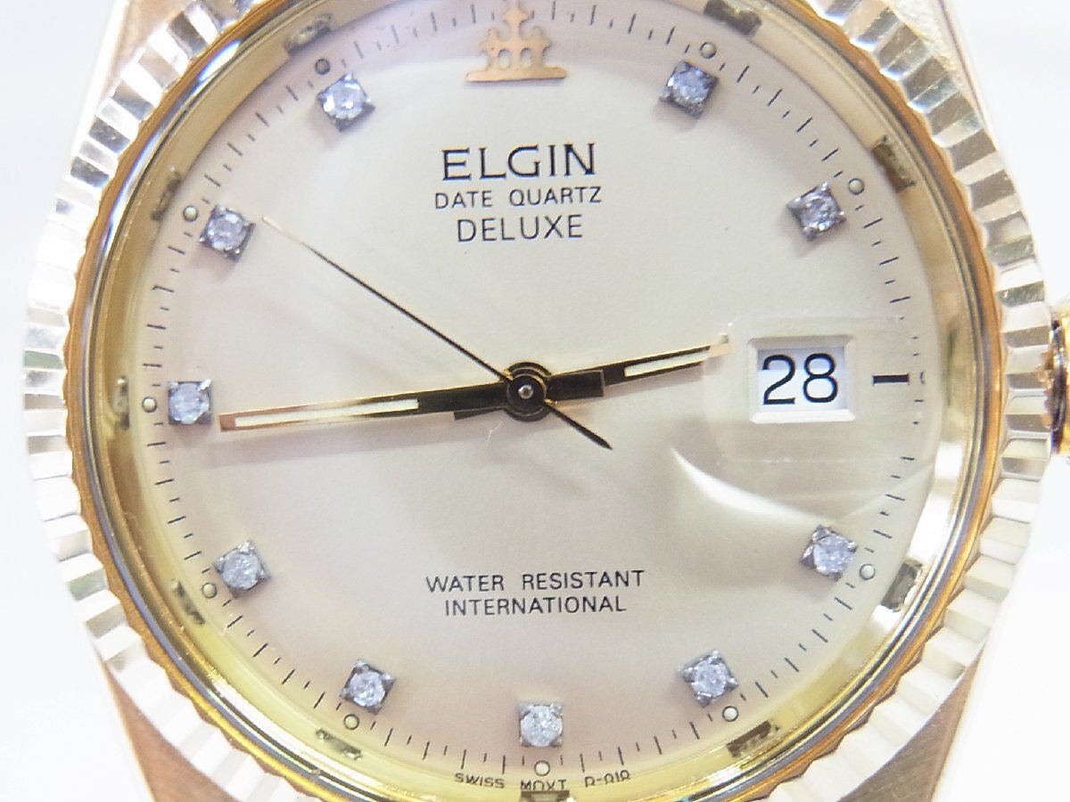 1円~【稼働】エルジン ELGIN 腕時計 メンズ クォーツ デイト 1円~【稼働】エルジン ELGIN 腕時計 メンズ クォーツ デイト