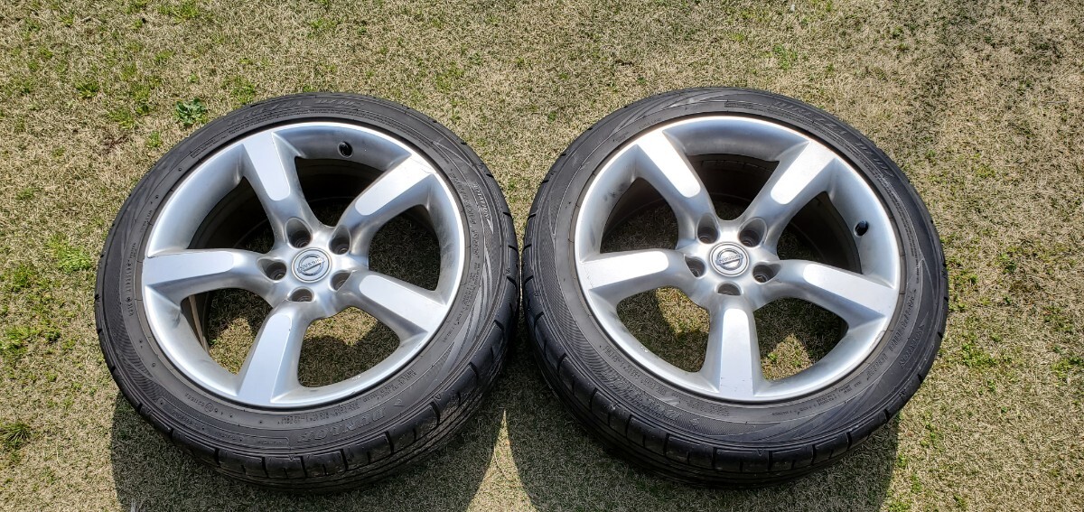 日産 フェアレディZ Z33 純正 アルミホイール2本 245/45R18 5穴 日産 フェアレディZ Z33 純正 アルミホイール2本 245/45R18 5穴