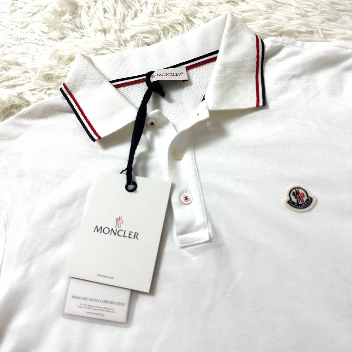 未使用級MONCLERロングスウェットポロシャツ認証済み確実正規品 未使用級MONCLERロングスウェットポロシャツ認証済み確実正規品