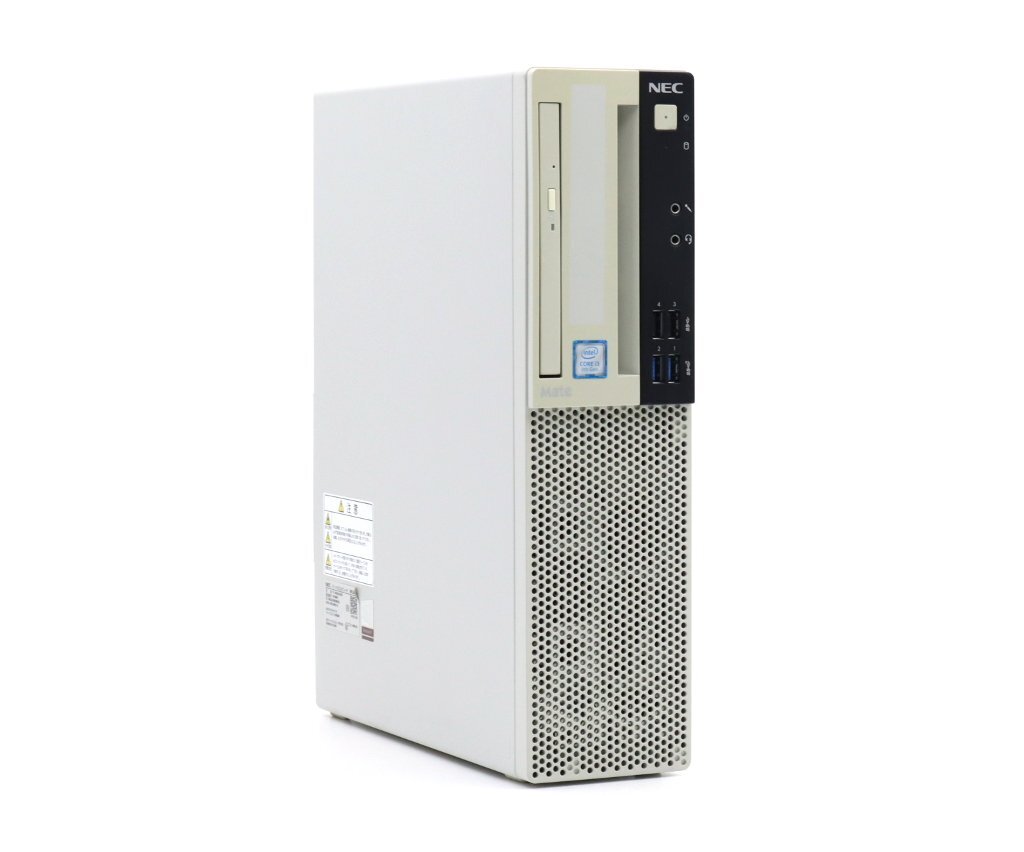 NEC Mate MRL36/L-5 Core i3-9100 3.60GHz 8GB 256GB(新品SSD) DisplayPort x2/アナログRGB出力 DVD+-RW Windows11 Pro 64bit 小難