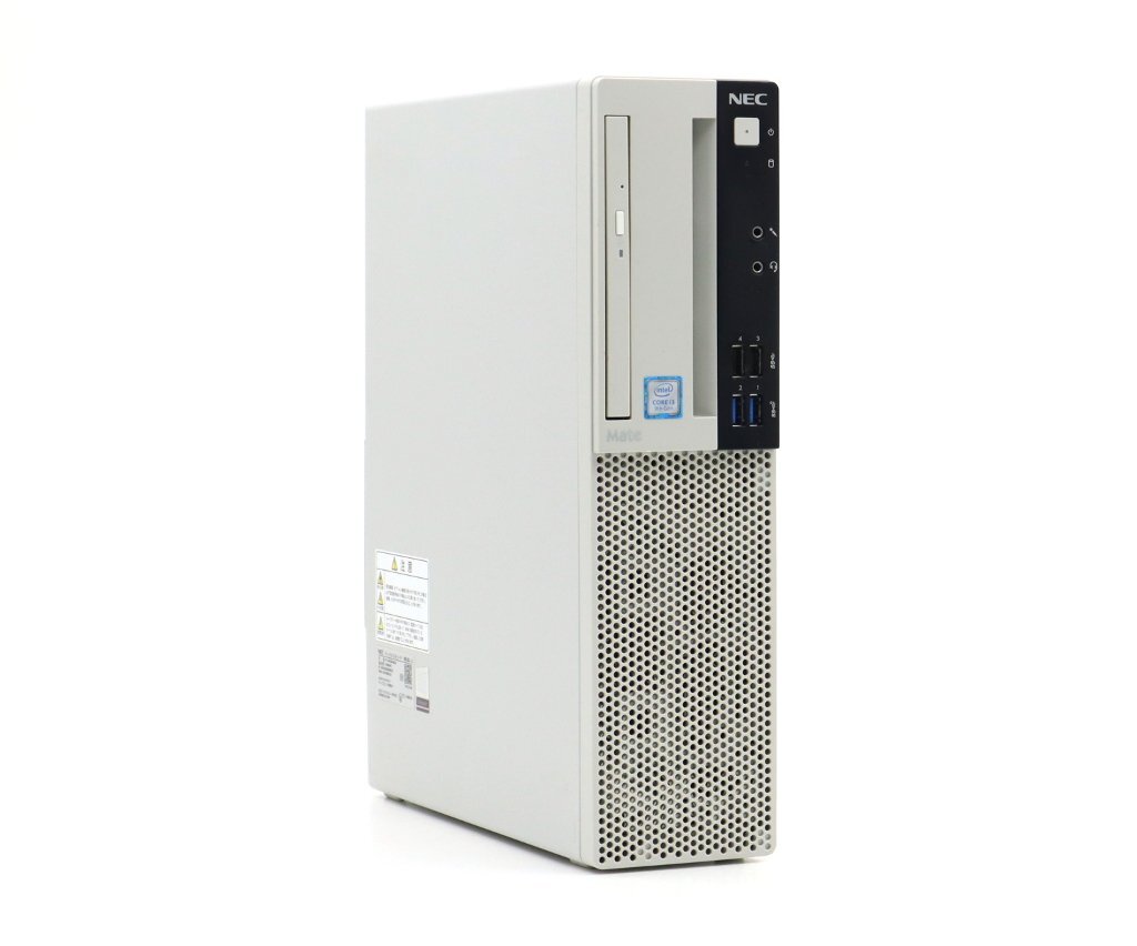 NEC Mate MRL36/L-5 Core i3-9100 3.60GHz 8GB 256GB(新品SSD) DisplayPort x2/アナログRGB出力 DVD+-RW Windows11 Pro 64bit 小難