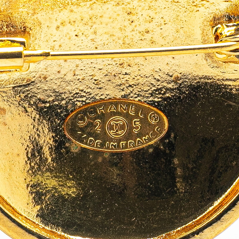 シャネル マトラッセ ココマーク ブローチ ゴールド メッキ レディース CHANEL 【中古】