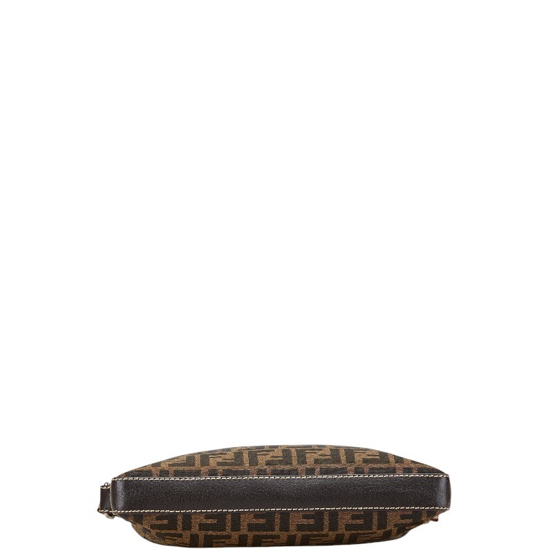 フェンディ ズッカ セレリア 斜め掛け ショルダーバッグ 8BT109 ブラウン キャンバス レザー レディース FENDI 【中古】