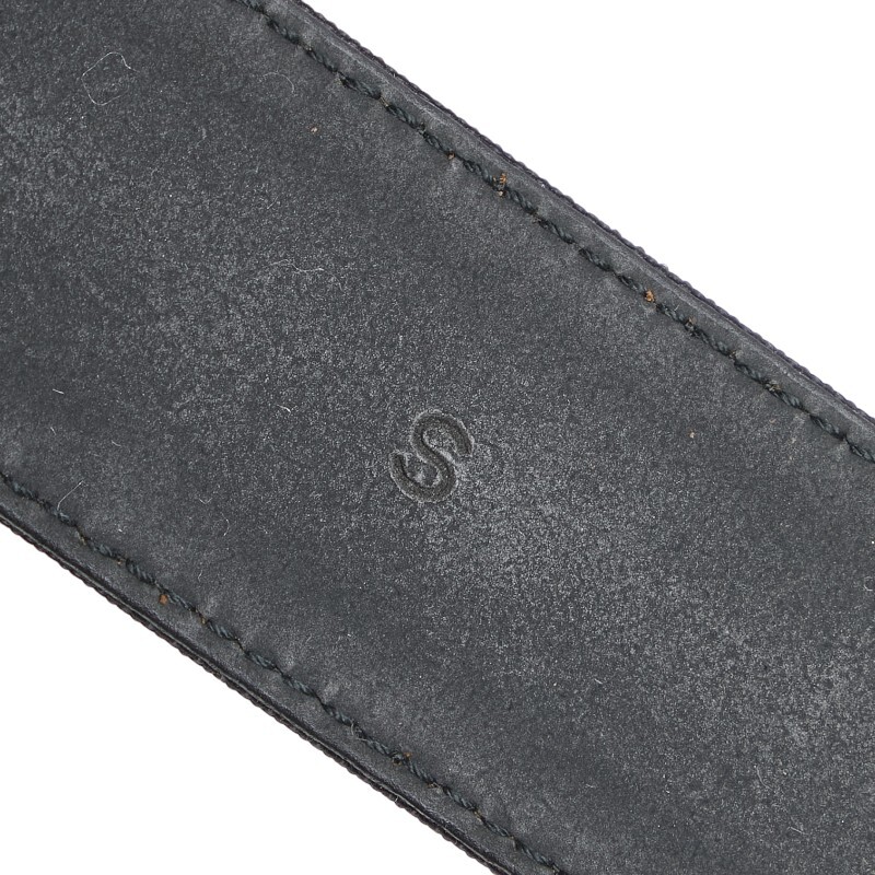  Salvatore Ferragamo vala пряжка ремень размер :S черный серебряный кожа нейлон Salvatore Ferragamo [ б/у ]