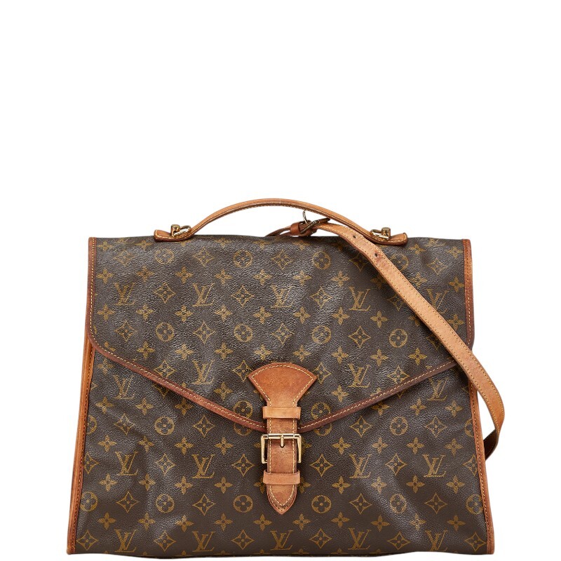 ルイ ヴィトン モノグラム ビバリー41 ハンドバッグ ショルダーバッグ 2WAY M51121 ブラウン PVC レザー LOUIS VUITTON 【中古】
