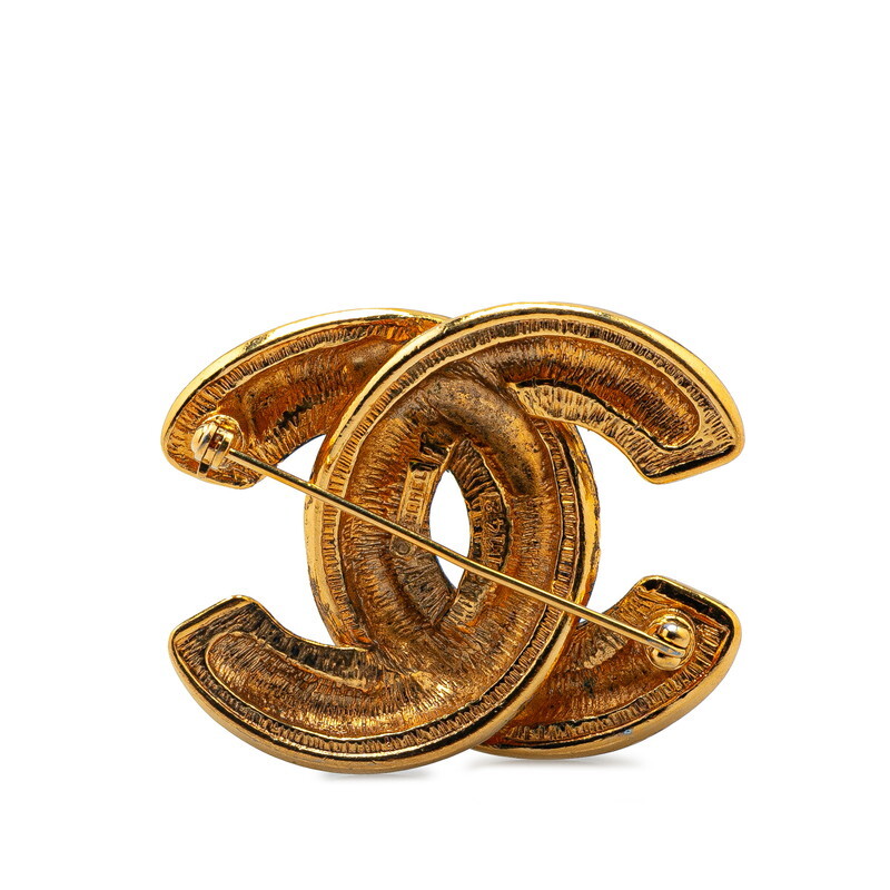 シャネル マトラッセ ココマーク ブローチ ゴールド メッキ レディース CHANEL 【中古】