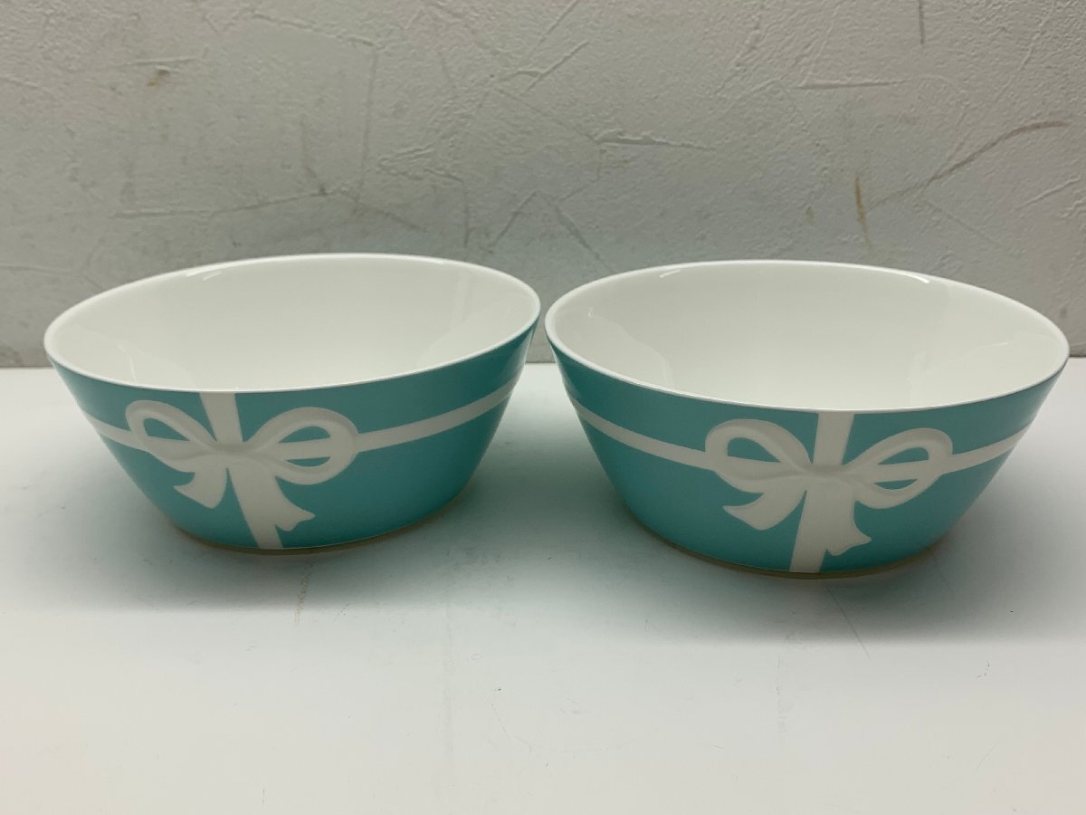 未使用品】TIFFANY&Co ティファニー ブルーボックス ボウル ペア 未使用品】TIFFANY&Co ティファニー ブルーボックス ボウル ペア