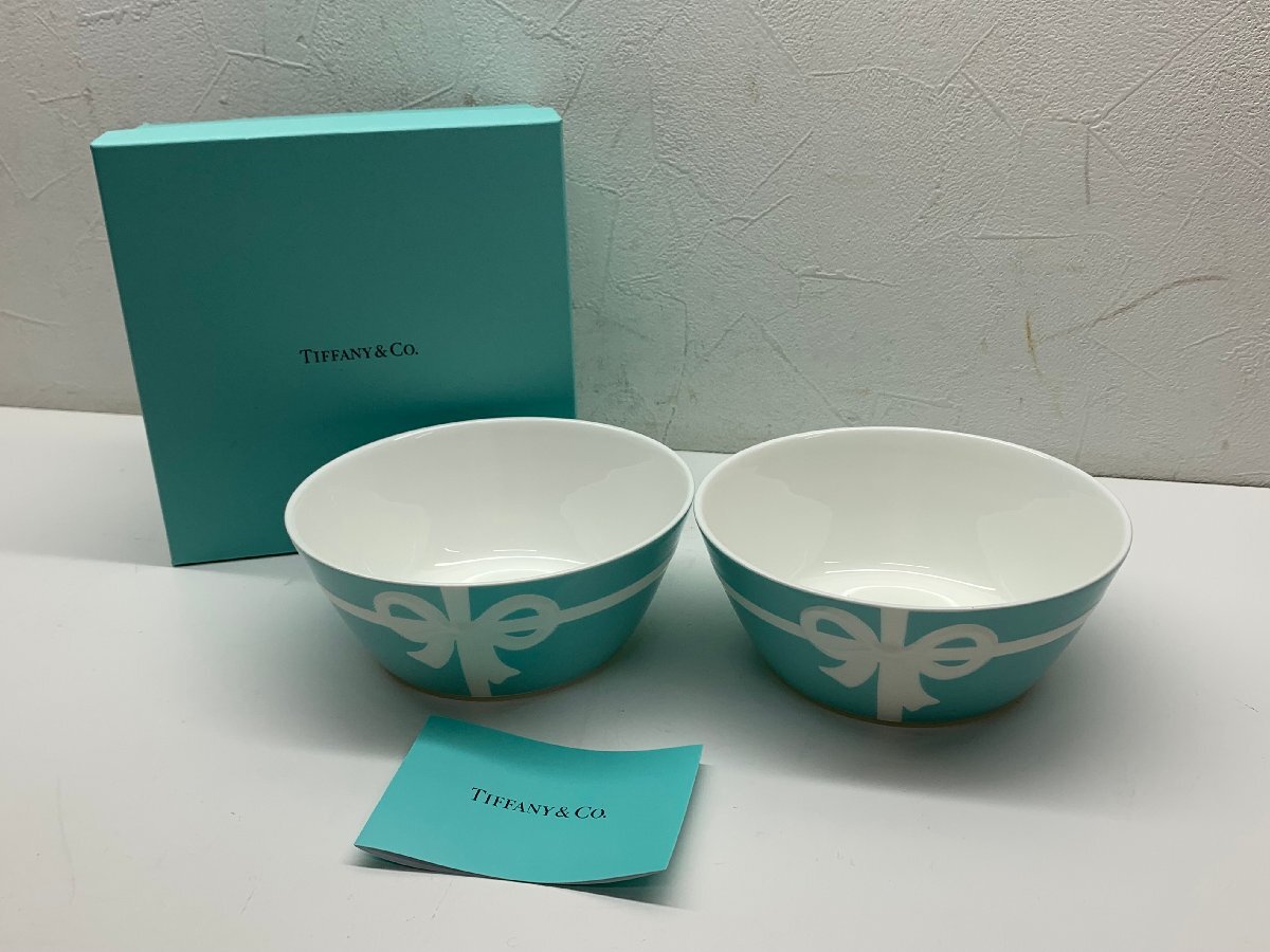 未使用品】TIFFANY&Co ティファニー ブルーボックス ボウル ペア 未使用品】TIFFANY&Co ティファニー ブルーボックス ボウル ペア